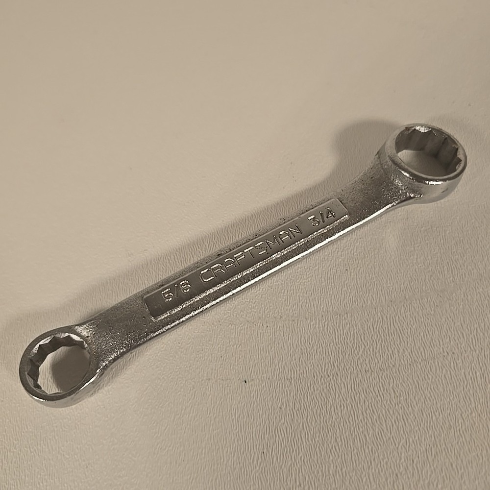 Vintage Craftsman Double Box End Wrench 5/8 x 3/4" 12 Point -v- 43862 USA